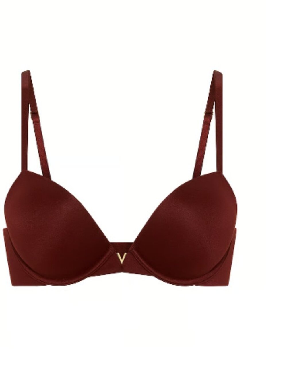Victoria's Secret Wine-Colored Smooth Push Up Bra Underwire 42DD Adjustable